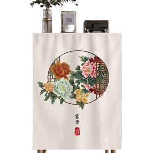 鞋柜遮挡帘衣柜书柜防尘帘魔术贴厨房橱柜遮丑门帘免打孔杂物布帘