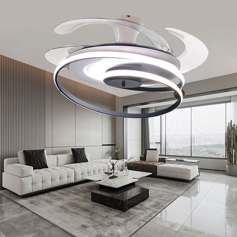 智能隐形风扇灯简约北欧灯客厅吊扇吊灯餐厅风扇灯简约吸顶电扇灯,家装灯饰光源,风扇灯,淘宝优惠券,粉丝福利购,淘宝优惠卷