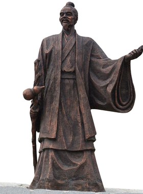 定制户外医院名人铸铜雕塑景观园林大型玻璃钢仿铜神医人物铜雕像