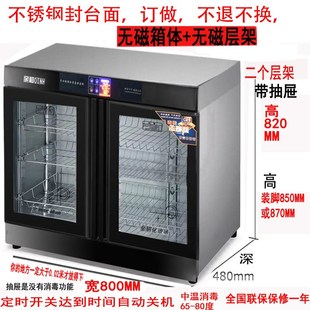 订做全无磁白玻嵌入式双门消毒柜定制消毒碗柜餐具餐柜茶水配餐柜