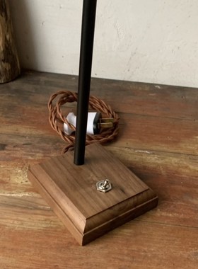 复古木质台灯 古道具灯饰 手工桌面怀旧台灯