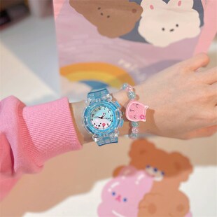儿童生日礼物女孩会发光的女童手表小学生男孩网红创意圣诞小礼品