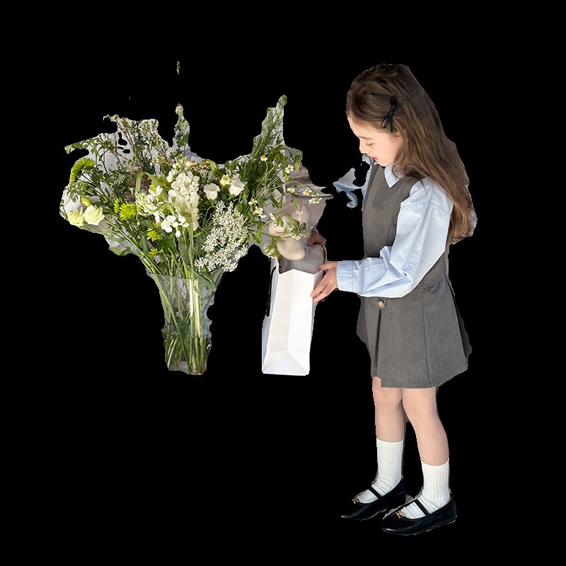 女童春款2024新款春装童装套装儿童童女宝气质学院风背心裙衬衫潮