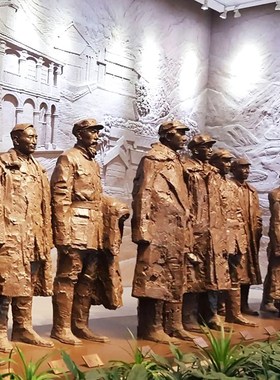 遵义会议代表人物雕像博物馆文化历史转折玻璃钢彷铜雕塑摆件