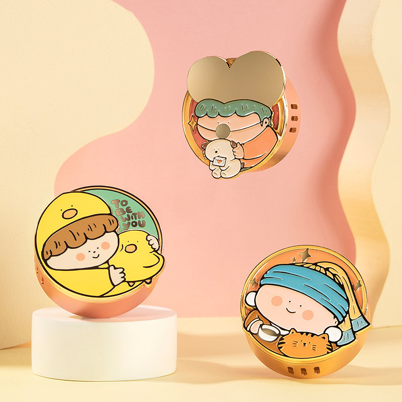 大美术馆戴珍珠耳环的少女艺术车载香薰摆件扩香器出风口装饰礼物