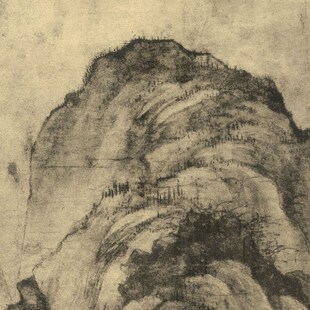 北宋郭熙双松水阁图古代山水画卷轴国画名画复制品仿古画字画挂画