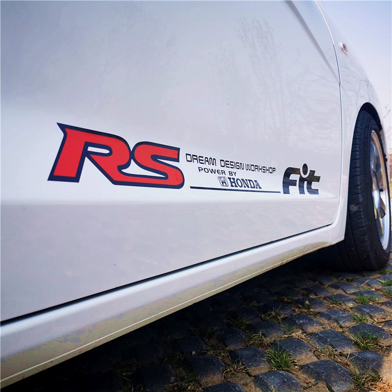 汽车飞度车贴纸车门GK5改装个性装饰创意反光防水划痕遮挡RS车贴