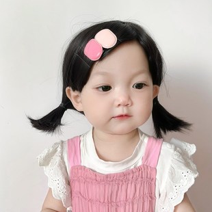 宝宝假发儿童短发波波头拍照造型婴幼儿头饰女孩小辫子婴儿小发套