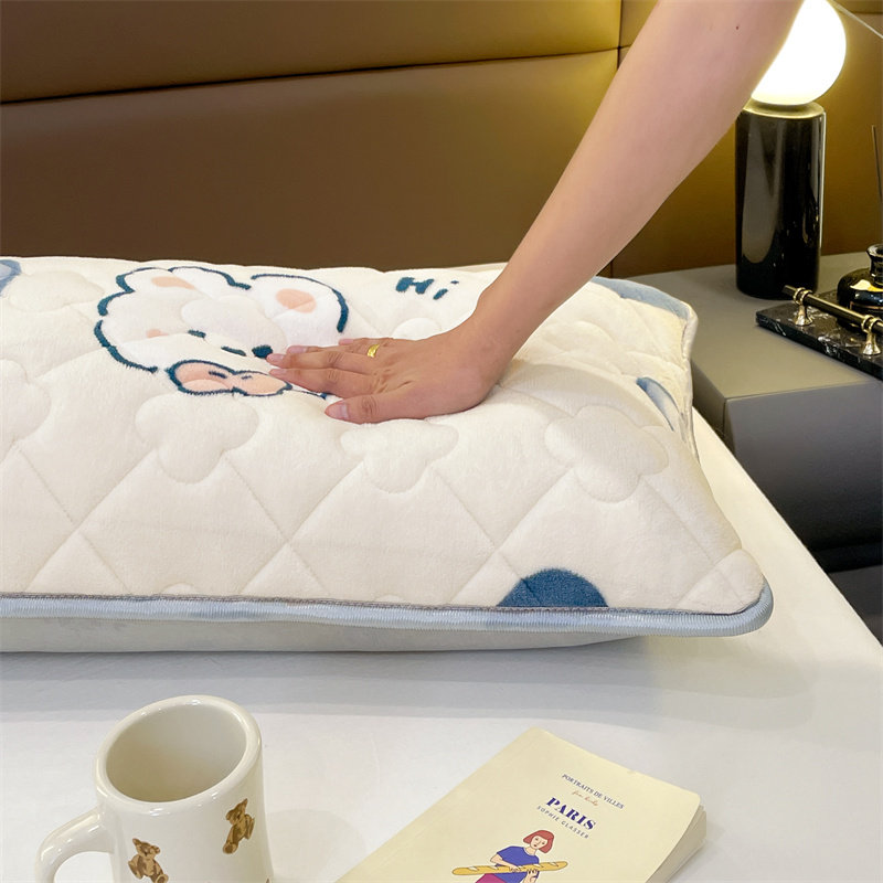 新款卡通夹棉双人枕套情侣加厚长款枕芯套1.2m1.5米1.8加长枕头套