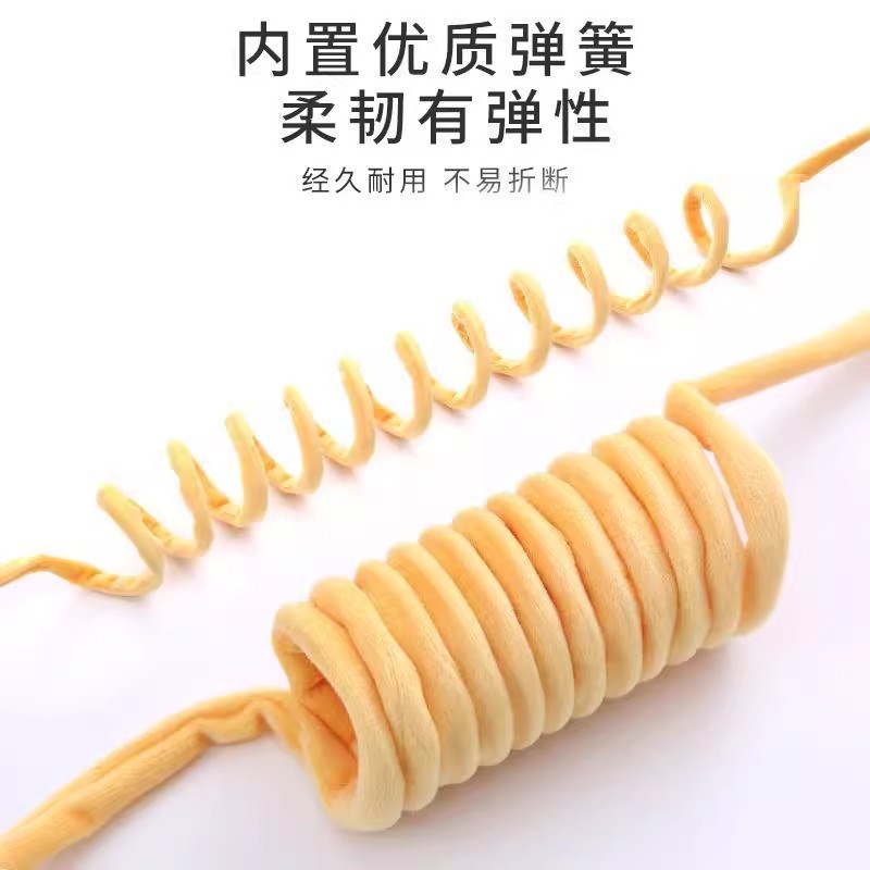 猫咪悬挂弹簧玩具毛绒兔毛球自嗨解闷神器荡秋千消耗体力磨牙绳图片