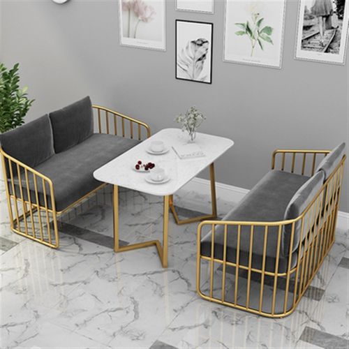 网红奶茶店咖啡厅沙发卡座桌椅组合铁艺甜品店酒吧北欧休闲吧接待