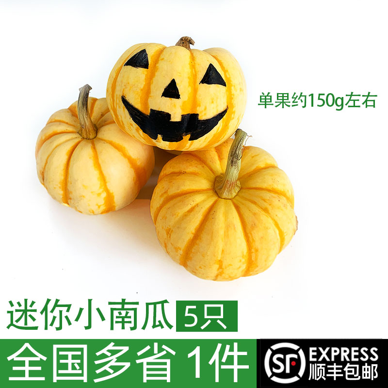万圣节南瓜灯雕刻材料小南瓜5个