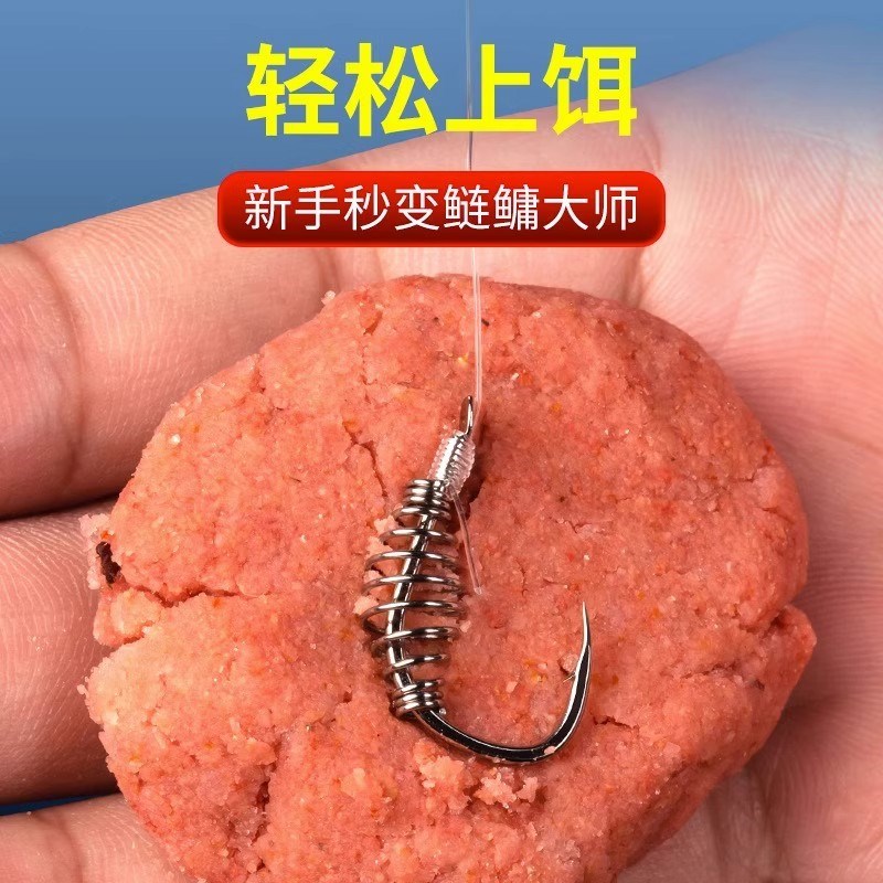 速发鲢鳙弹簧子线双钩钓组绑好成品新关东有刺伊势尼鲢鱼大头