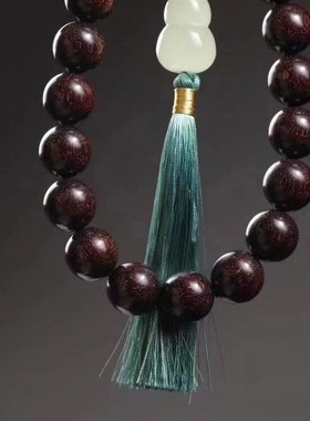 速发手持珠礼佛小叶紫檀念佛佛珠念珠车挂木珠男款转运珠手串