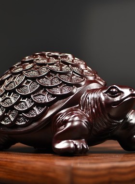 速发木公财龟饰品镇屋钱运对象生日礼物老人生日庆典桌面办雕室客