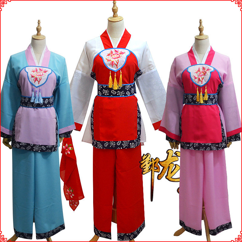 速发新款戏曲古装民村姑服装越剧九斤姑娘新服凤锁金凤姑娘龙装