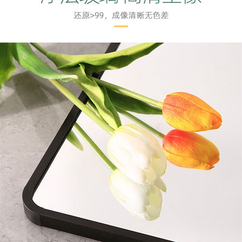 速发全身穿衣镜用贴墙自粘家子卧室挂换简约上墙玻璃墙衣落地镜i