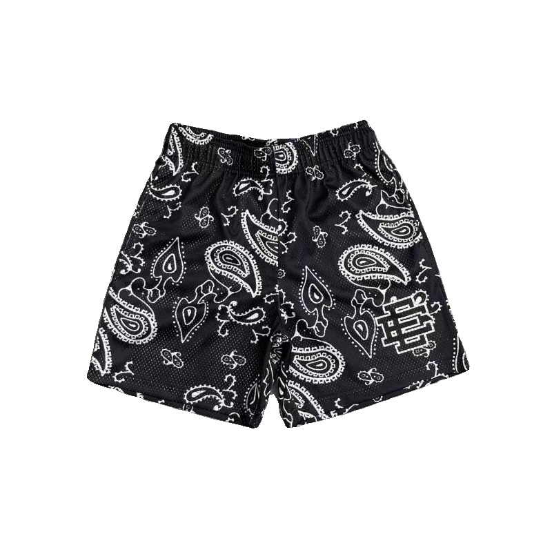 thumbnail for Cashew Flower Series EE Bone Shorts Men's and Women's Couples European and American Beach Sports Basketball Pants