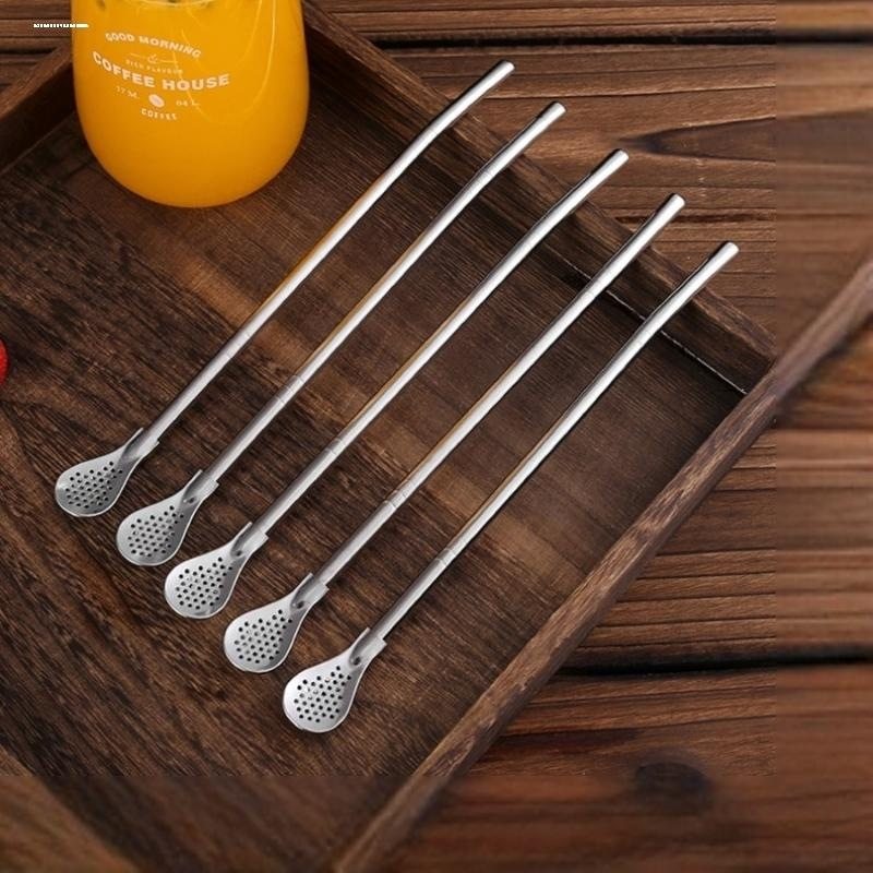 316不锈钢吸管勺子一体食品级两