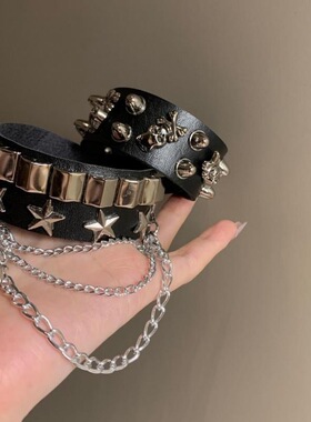 嘻哈小众手錬手环朋克风配饰手饰