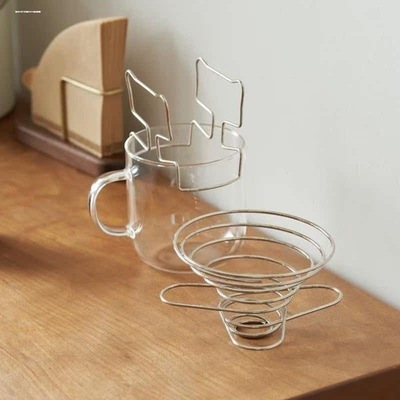 不锈钢挂耳滤纸架手冲咖啡支架滤