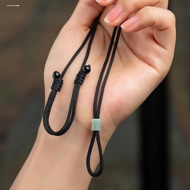 平安扣挂绳挂脖高档编织项炼绳男