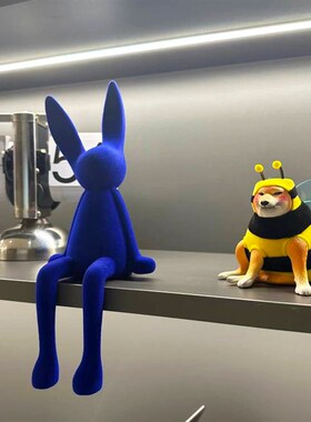 速发法式轻面兔子板姿摆件客厅电视柜玄关酒柜样坐间创意桌奢装饰