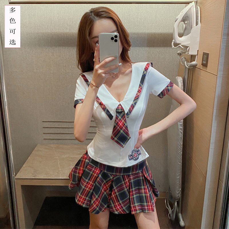 速发夜场v公主服酒店沐足工衣套装摆裙性感桑拿按摩足浴技师工作