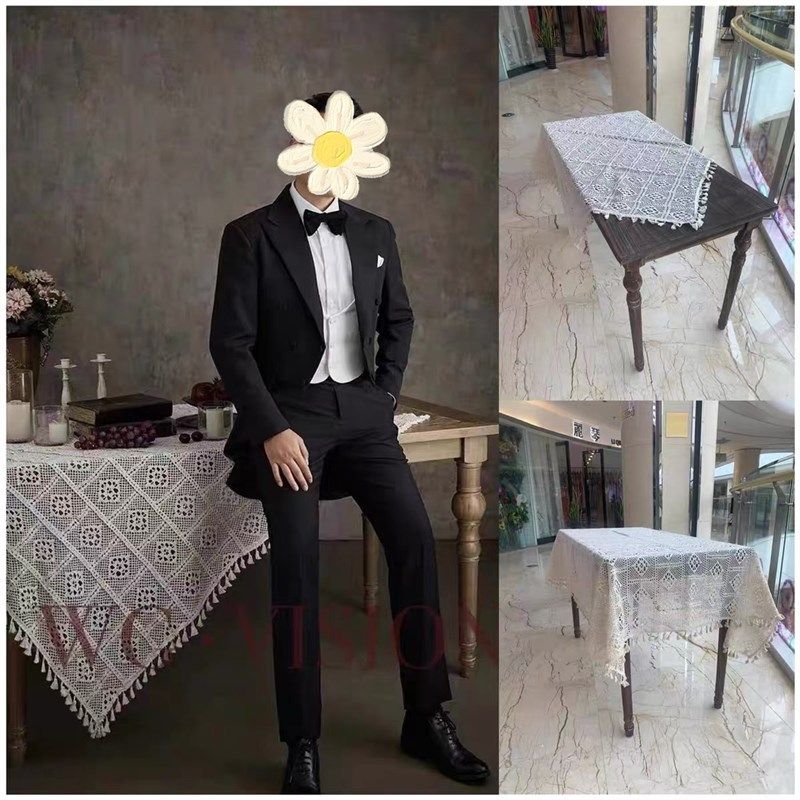 速发新道意婚纱照摄影拍具欧式田园复古主题圆腿桌子影楼韩式创照