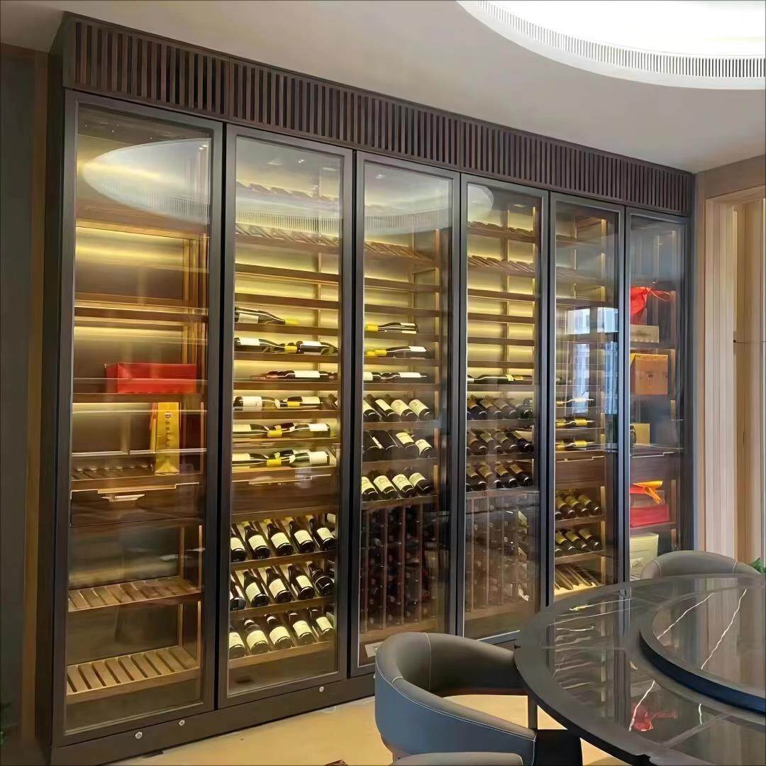 酒窖不锈钢金属白酒红酒柜雪茄柜恒温恒湿展示柜定制