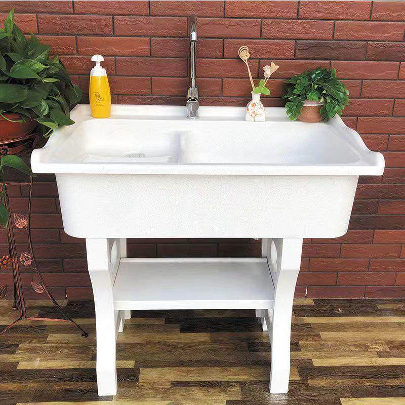 户外洗衣盆带搓衣板洗衣台水槽阳台洗衣池水池大理石一体成型台盆