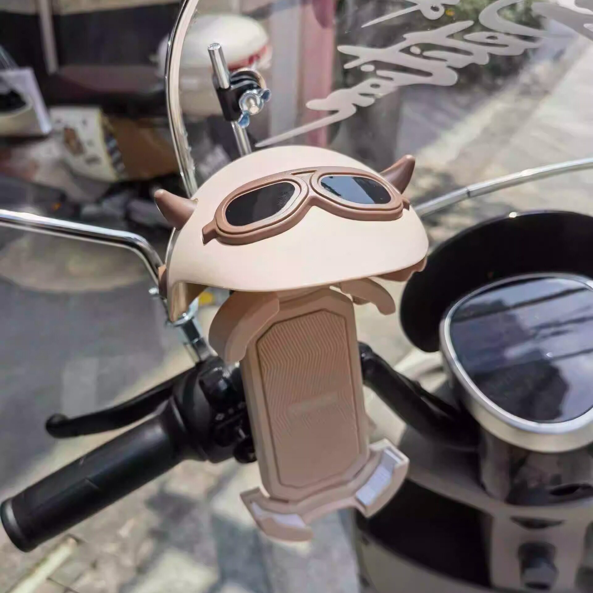 电动车手机支架电瓶摩托车可爱防震导航架自行车防雨遮阳导航支架