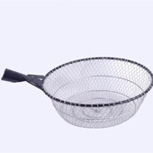 手工漏勺板栗筛网大号铁丝板栗漏勺纯手工编织大漏网打捞网过滤网