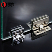 不锈钢玻璃合页橱柜门合页无需开孔夹8 10mm厚单边玻璃门合页