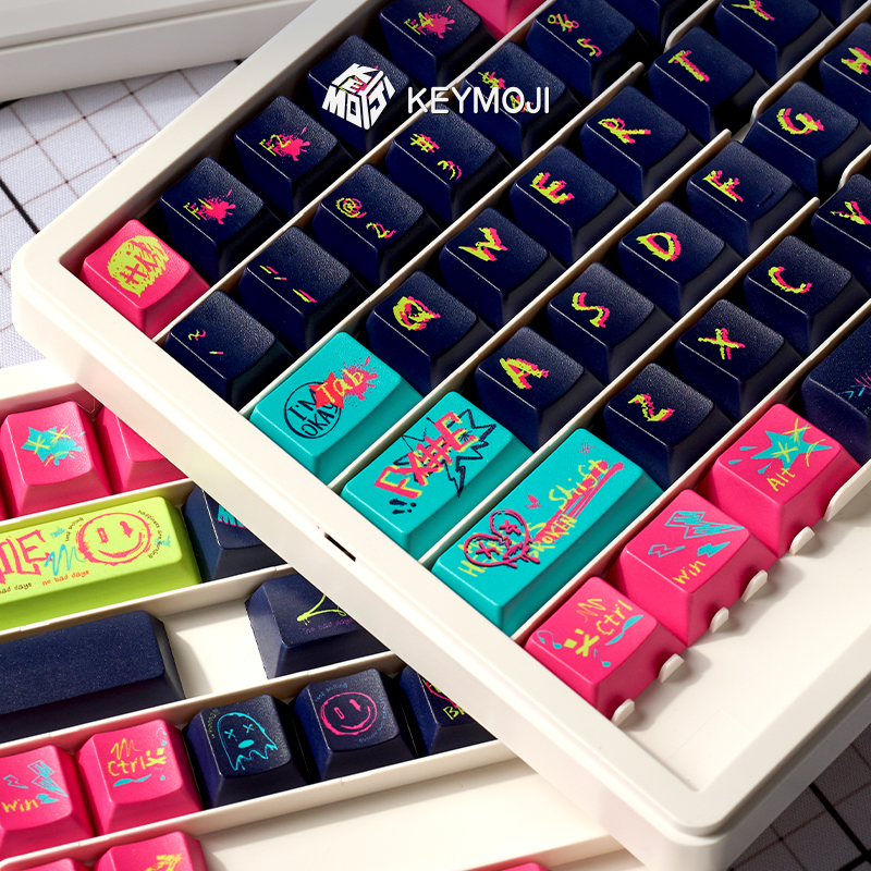 KEYMOJI手绘涂鸦键帽整套