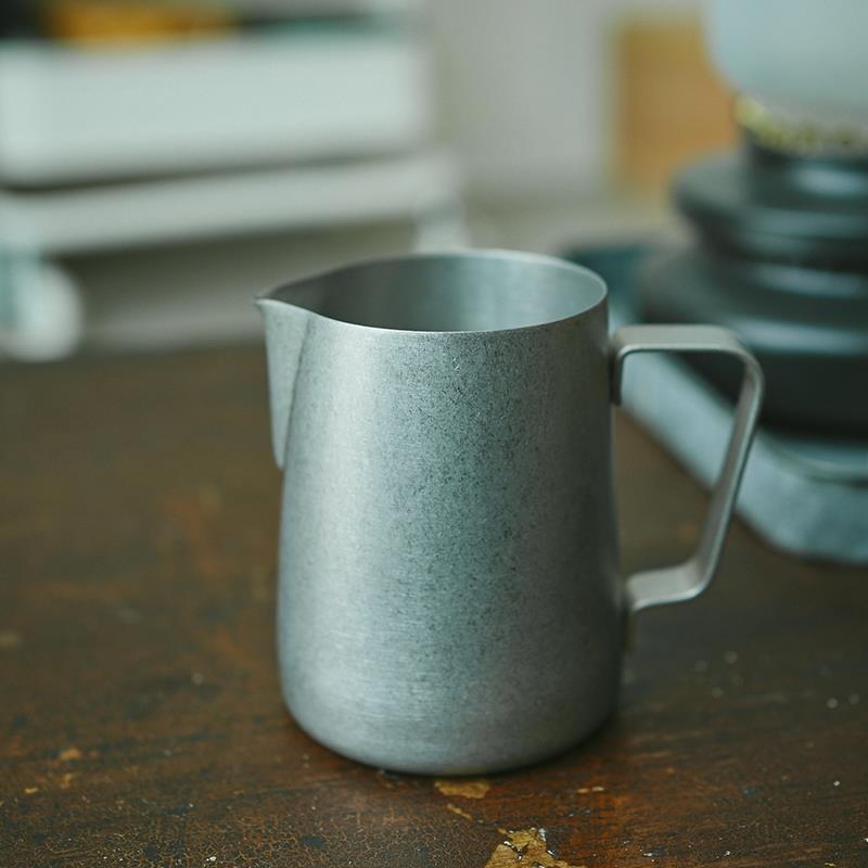 早上好商店|复古做旧内刻度拉花杯打奶泡杯尖嘴304不锈钢拉花缸