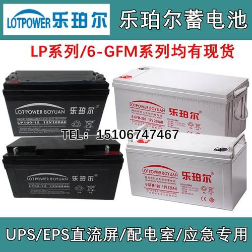 乐珀尔蓄电池LP/6-GFM-12V120AH100AH65AH55AH40AH38AH24AH20A17A