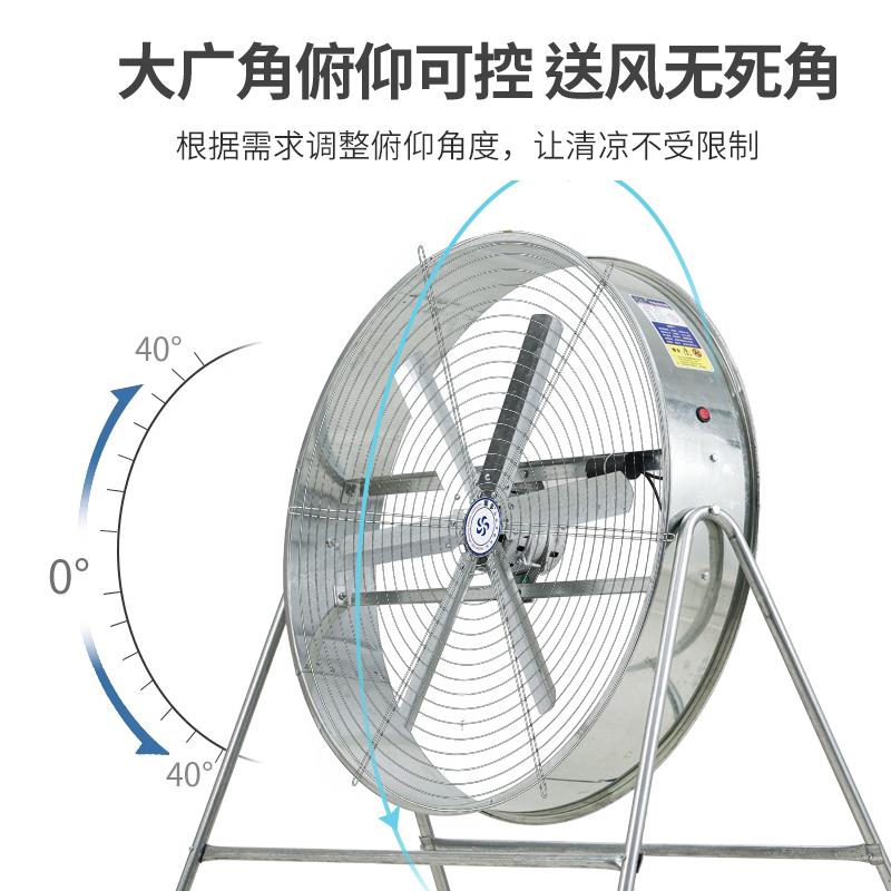 工业电风扇强力台式趴地扇工厂大风力工地坐爬大功率落地扇扬谷扇