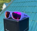 Purple Frame Red Diaphragm