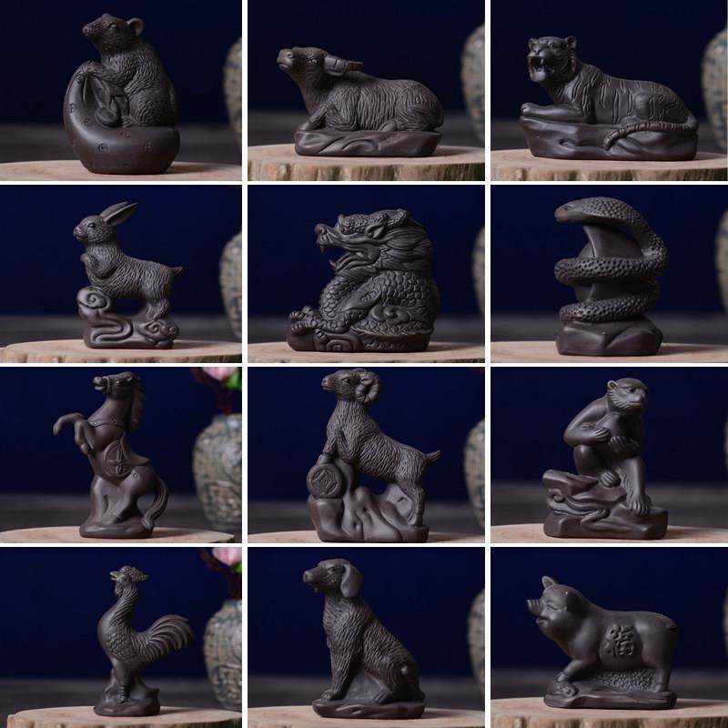 宇轩 12十二生肖紫砂茶宠手可养办公室家居摆件 精品陶瓷茶宠配件,餐饮具,茶宠摆件,淘宝优惠券,粉丝福利购,淘宝优惠卷