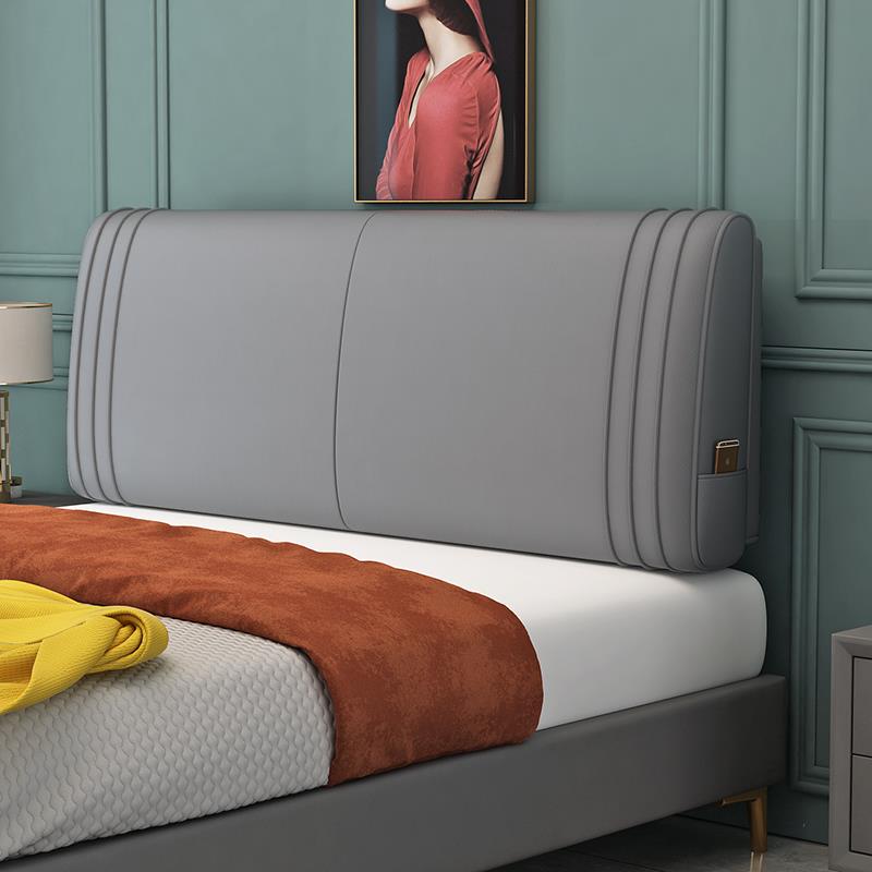 科技布床头软包靠垫卧室榻榻米靠背垫床头板软包大靠背自粘可拆洗