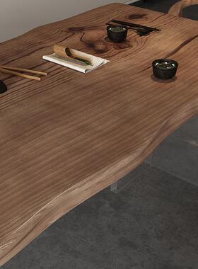 I1实木茶台书桌木大F767TJSJ板工作台桌克椅组合原亚力悬浮办茶公