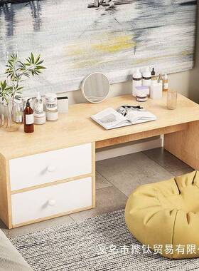 小户型飘窗梳妆台化妆化妆坐AL100404台地一体卧室桌子代简脑约电