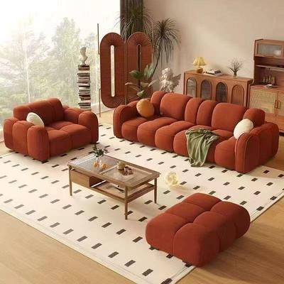 家用法耐用复古拼色奶油沙VFM客厅绿色沙发出轻租发屋奢风懒人沙