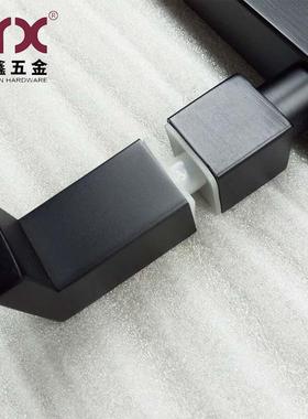 黑色不锈钢条拉新Q-2229式长方形卫生间淋中浴房玻璃门把手手厂家