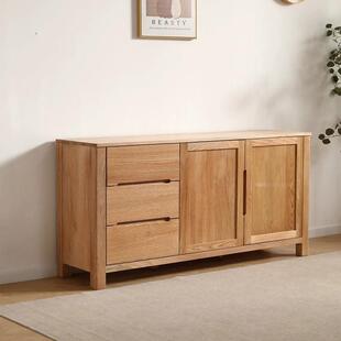 鹿特丹餐边上柜下台边矮上架红上橡木高架全实木餐柜厨CXU房储物