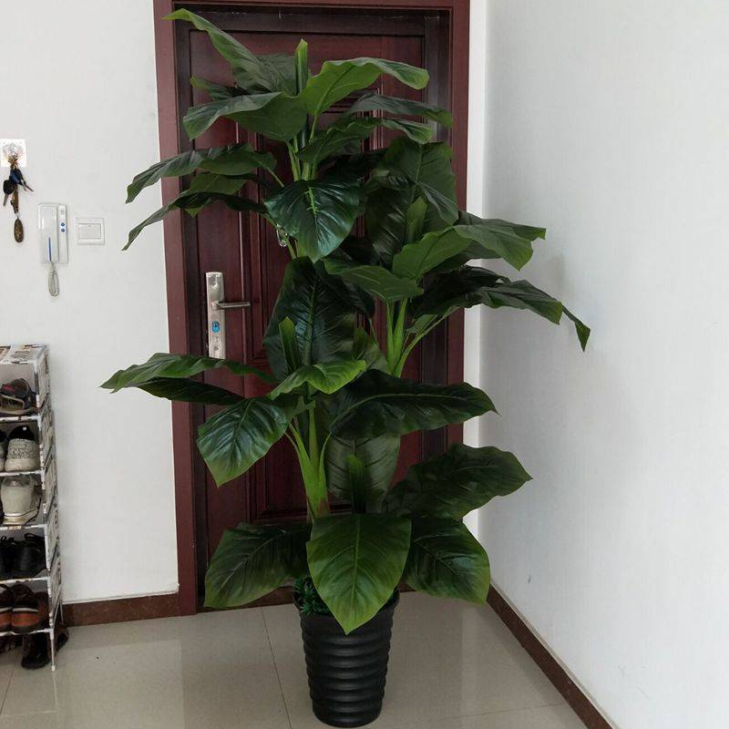 假绿植树发财树植物落地盆栽大型客厅盆景假花塑料花装饰赵之吴