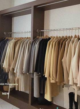 服装展示架衣内直杆货JB-21024架不锈钢左柜右固定示展挂衣杆装修