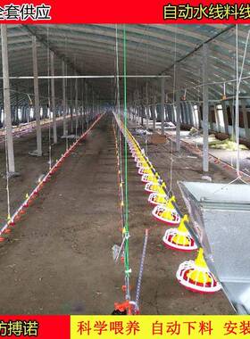 殖设备山东料养线厂水家自动料线线鸡舍食器LX201808上料机喂水器