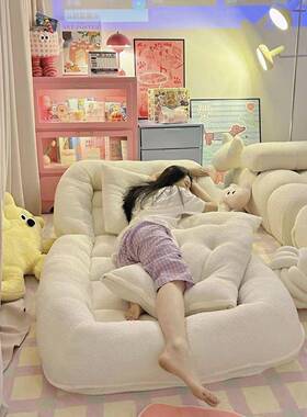 人类狗窝网红沙阳PDD63916发发床台卧巨大室折沙叠单人榻榻米房间